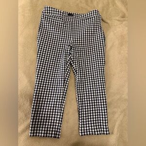 Talbots Women's Blue and White Gingham Pants